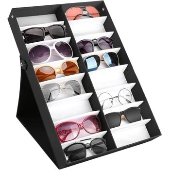 Caja Exhibidor Para Gafas, Expositor Estuche Para Guardar Y Almacenar Anteojos, Organizador Y Soporte Para 16 Gafas