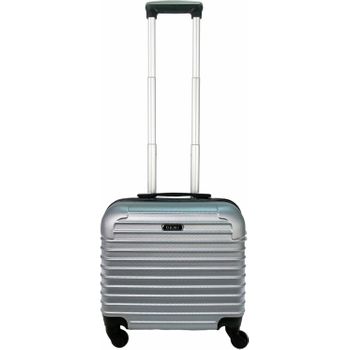 Maletin Maleta Trolley Equipaje De Mano Con 4 Ruedas Giratorias + Compartimiento Comercial Piloto (gris)