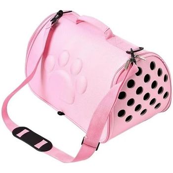 Transportin Bolsa Para Gatos Perros Conejos Bolso De Transporte Plegable Mascota Bolso Flexible Con Cremallera (rosa)