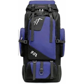 Mochila De Senderismo Para Viajes Montañismo Escalada Camping Trekking 90l Macuto Impermeable 73 Cm X 35 Cm X 20 Cm Azul