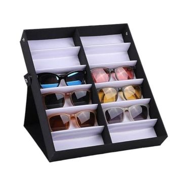 Caja Exhibidor Para Gafas, Estuche Para Guardar Y Almacenar Anteojos, Organizador Y Soporte Para12 Gafas