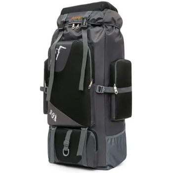 Mochila De Senderismo Para Viajes Camping Trekking 90l Hombres Mujeres Macuto Impermeable 73 Cm X 35 Cm X 20 Cm (negro)