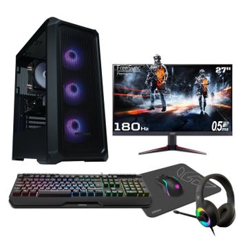 Epical-q Pack Zplus82 Amd Ryzen 5 5600, 16gb, 1tb Ssd Nvme, Rtx 3060 + Windows 11 Home +monitor 27" 180hz Fhd Ips + Combo Gaming