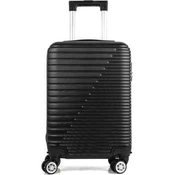 Maleta De Cabina Equipaje De Mano Trolley Viaje Avion Rígida 4 Ruedas Giratorias Pequeña 55x35x22cm (negro)