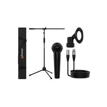 Kit Micrófono + Soporte + Pinza + Cable 6m + Bolsa Audibax