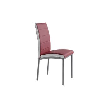 Pack 2 Sillas Cocina - Modelo Xara White - Asiento Polipiel Rojo -  Estructura Metal con Ofertas en Carrefour