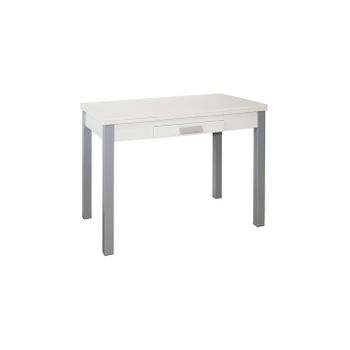 Mesa Cocina Extensible  Modelo Silanta 100/160x60x76 - Blanco