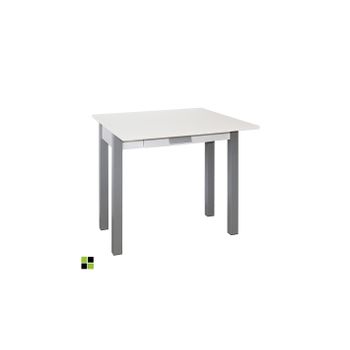 Mesa Cocina Extensible Metal Modelo Hena 40/80x80 - Blanco