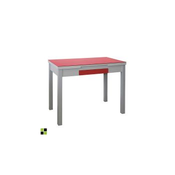 Mesa Cocina Extensible Modelo Tetra 100/160 X 60 X 76 - Rojo