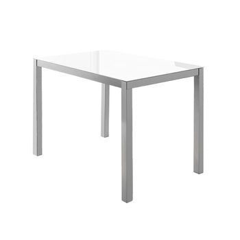 Mesa Cocina Vidrio Modelo Melbourne 110 X 75 X 75 - Blanco