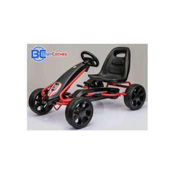 Kart De Pedales Aerodinamico Para Niños Entre 3 Y 8 Años Con Ruedas Eva (negro)