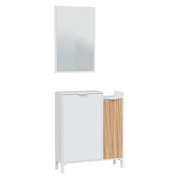 Sobuy Fsb62-w Aparador Entrada Recibidor Con Puerta Correderas Y Balda  Ajustable 70 X 37 X 87 Cm Blanco Es con Ofertas en Carrefour