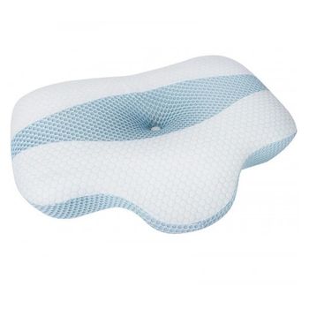 Almohada Ortopédica Viscoelástica, Cervical, Dolor De Hombros, Dolor De Cuello, Dormir De Lados/regazos, Color Azul-feagar