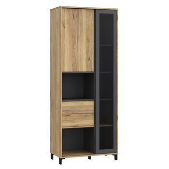 Librería Estantería, Estanteria Libros De Pared, 170x186x25cm, Salón -  Comedor - Oficina, Chimenea Eléctrica, Estilo Moderno, Roble Y Negro con  Ofertas en Carrefour