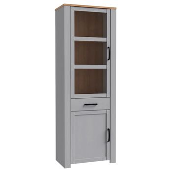 Mueble Estantería Darcy Multifunción Con Estante Abatible A Modo De Mesa De  Estudio En Blanco Y Roble con Ofertas en Carrefour