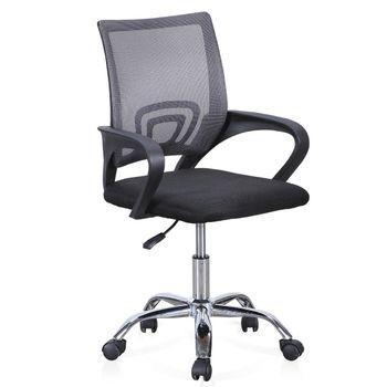 Silla Escritorio Juvenil Vera, Silla Con Asiento Regulable Con Respaldo En Tejido 3d En Gris