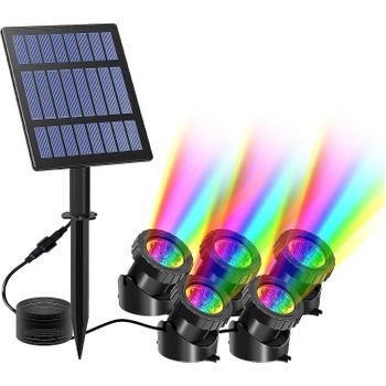 Luces Solares Para Jardin, Estanque, 6 En 1, Luz Sumergible