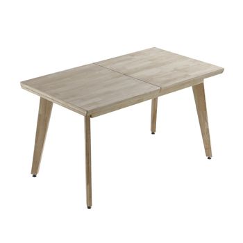 Mesa Comedor Extensible Galia, De Madera, 140 Cm Hasta 180 Cm, Roble Nordish