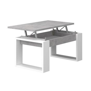 Mesa de escritorio blanco, estilo industrial, 90 x 50 x 74 cm CACERES