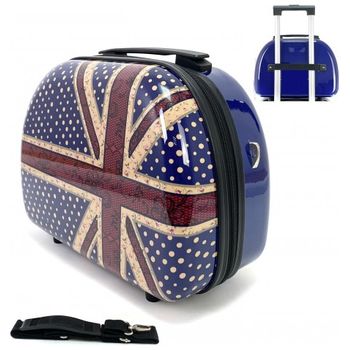 Maleta De Cabina Equipaje De Mano Trolley + Neceser Viaje Avión Rígida 4  Ruedas Giratorias Inglaterra Azul con Ofertas en Carrefour