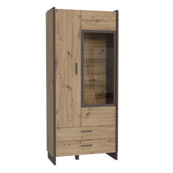 Librería Estantería, Estanteria Libros De Pared, 60x186x25cm, Salón -  Comedor - Oficina, Con Almacenaje, Estilo Moderno, Roble Y Negro con  Ofertas en Carrefour