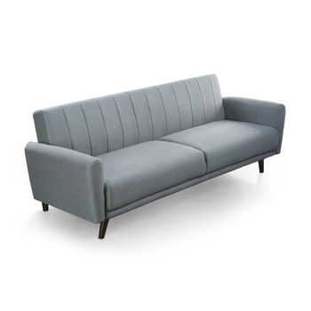 Sofá Cama Axel, Sofá 3 Plazas Abertura Clic Clac 214x85x85 Cm Color Gris Claro