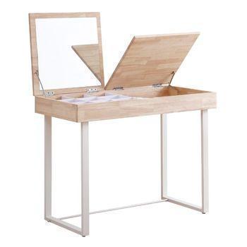 Mesa Tocador De Madera Maciza De Pino Blanca 95x50x134 Cm Vidaxl con  Ofertas en Carrefour