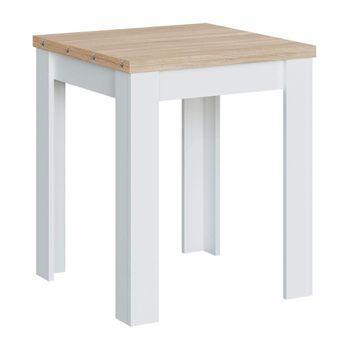 Mesa De Cocina Extensible Con Cajón Cristal Blanco Óptico, Patas Aluminio  100 - 160 Cm (ancho) X 77 Cm (alto) X 60 Cm (fondo) con Ofertas en  Carrefour