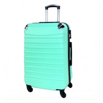 Maleta Mediana Equipaje para Viajar en avión de Bodega 4 Ruedas giratorias  360º Color Verde Agua 65x44x26cm