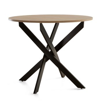 Mesa De Comedor Tablero De Mdf Madera Oscura 160 X 80 Cm 4 Plazas Patas De  Metal Negro Industrial Moderno Saritas - Madera Oscura con Ofertas en  Carrefour