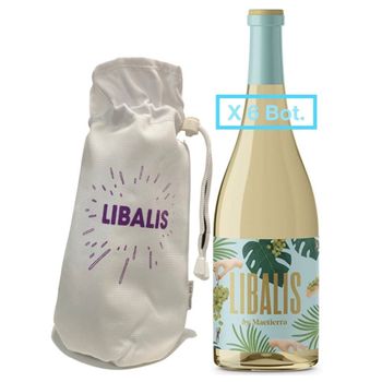 Pack 6 Botellas Libalis + Funda Termica  Vino Blanco España Vt Valles De Sadacia 70 Cl. 12.0º