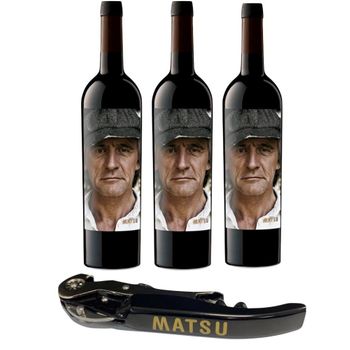 Pack 3 Botellas Matsu El Recio + 1 Abridor Profesional  Vino Tinto España Toro 70 Cl. 14.5º