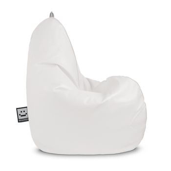 Puff Pera Relax Polipiel  Blanco Happers Xl