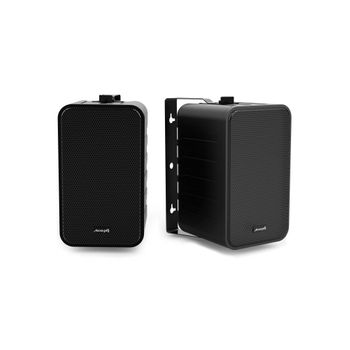 Altavoces Estantería Pr-42 Black Hifi Y Sonorización Negros Audibax  Con Soportes De Pared