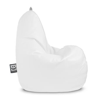 Puff Pera Relax Polipiel  Exterior O Interior Blanco Happers Xl