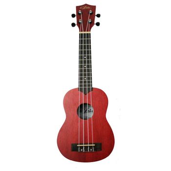 Ukelele Soprano Aria Mod Au-7,color Rojo Transparente.