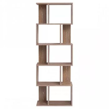 Librería Estantería, Estanteria Libros De Pared, 230x186x25cm, Salón -  Comedor - Oficina, Con Almacenaje, Estilo Moderno, Roble Y Negro con  Ofertas en Carrefour