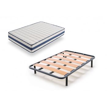 Cama Completa Tranquility 135x190 Colchón Viscoelástico Exclusivo, Altura  18 Cm, Confort Premium + Somier Kit Laminado Tapizado, Diseño Elegante,  Color Gris con Ofertas en Carrefour