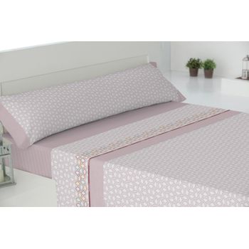 Juego de Sábanas Estampadas Lunares 3 Piezas. Cama 105 cm. Color Rosa  LUNARES, Maisons du Monde