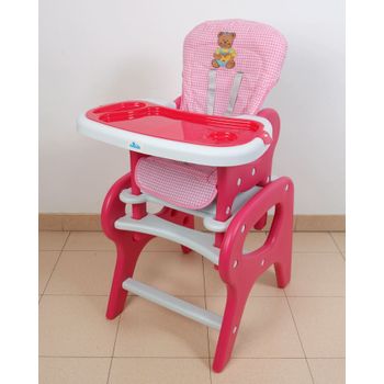 Trona Para Bebé Convertible En Mesa Y Silla, Modelo Panda Rosa. Trona O Silla Para Niños.