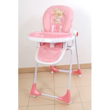 Trona Para Bebé Regulable, Doble Bandeja, Modelo Osito Rosa, Silla Bebé. Trona Para Niños