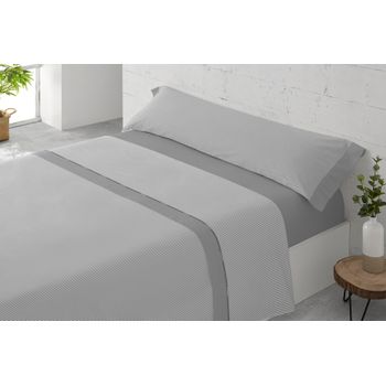 Juego Sábanas Tres Piezas Paduana Greco Cama 135 Gris