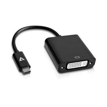 V7 - Usb-c Macho A Dvi-d Hembra Adaptador Negro