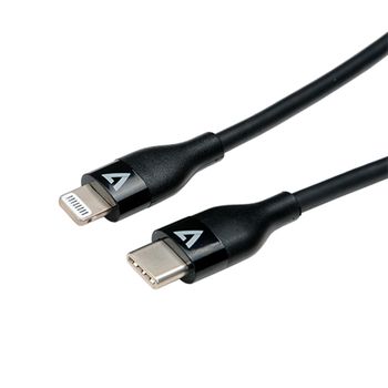 Cable Usb-c A Lightning V7 V7usbclgt-1m         Negro