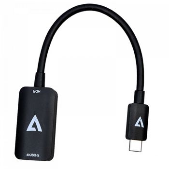 Adaptador Usb C A Hdmi V7 V7usbchdmi4k60hz     Negro 4k Ultra Hd