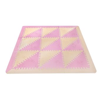 Alfombra Puzzle Bebé Celeste beige Lübabymats