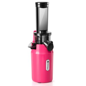 Ventray Essential Ginnie Exprimidor, Compacto Y Lento, Denso En Nutrientes, Rosa Vibrante