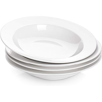 Dowan Juego De 4 Cuencos De Sopa Y Ensalada Blancos