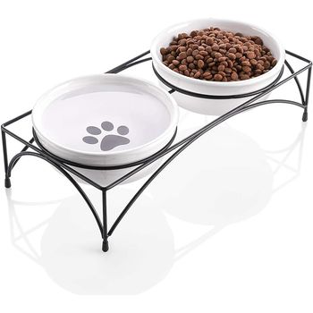 Y Yhy Cuencos De Comida Para Gatos Cuencos Elevados Para Gatos De 12 Cm Con Soporte, 340 Ml