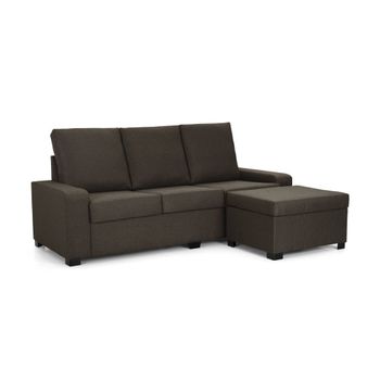 Sofa Chaise Longue Hela Reversible Gris Marengo 4 Plazas 265x150 Cm Tanuk  con Ofertas en Carrefour